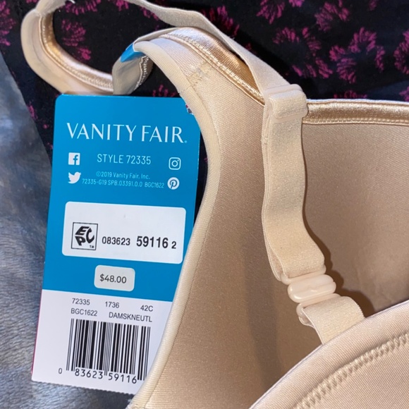 Bra Bundle! Vanity Fair Criss Cross Bra & Rhonda Shear Sports Bra NWT Sz 42C/2X - Picture 6 of 6